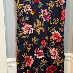 Floral Black Dress-Medium